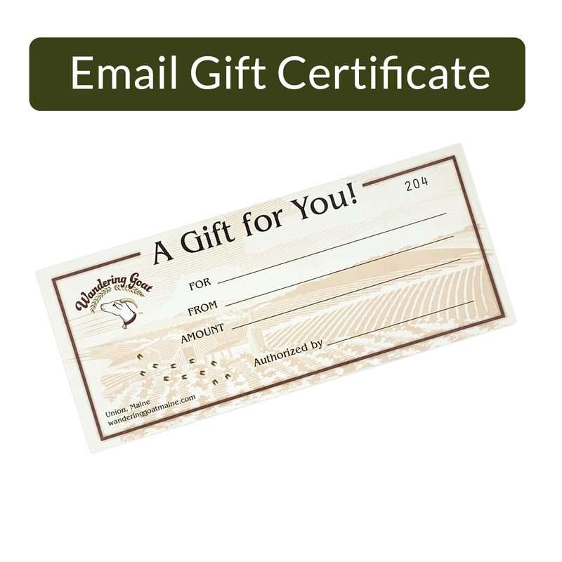 Gift Certificate (Emailed to you)